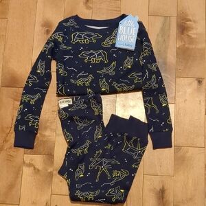 Little Blue House NWT. Dinosaur Pajamas - Navy and Yellow